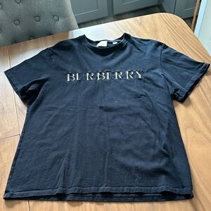 Burberry Black Tee with Signature Logo